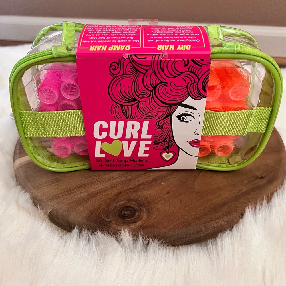 Curl Love 36 Self Grip Rollers + Reusable Case NWT